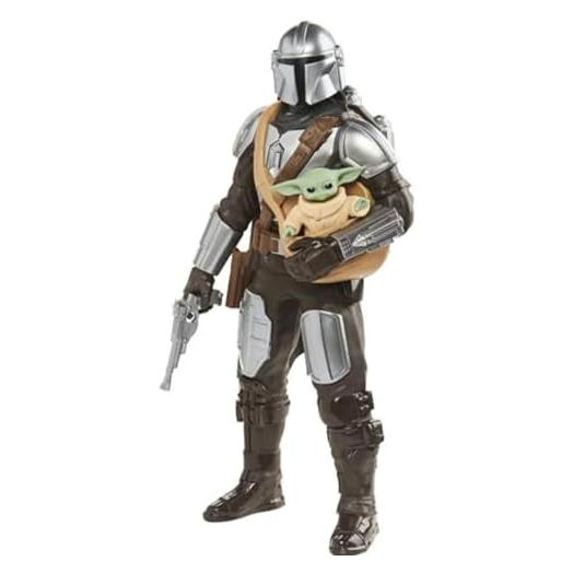 STAR WARS Galactic Action The Mandalorian & Grogu Interactive Electronic 12-Inch-Scale Action Figures, Toys for Kids Ages 4 and Up