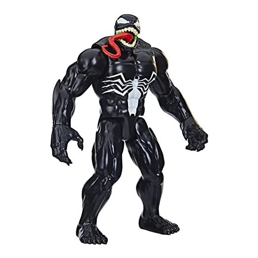 Spider-Man Marvel Titan Hero Series Deluxe Venom Toy 12-Inch-Scale Collectible Action Figure, Toys for Kids Ages 4 and Up