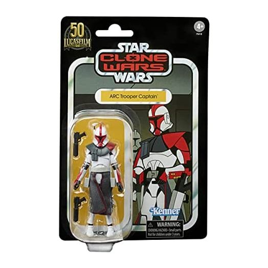 Star Wars The Vintage Collection Clone Wars 3.75 Inch Action Figure Exclusive - Arc Trooper Captain (Red) VC213