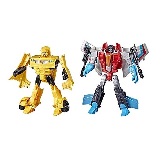 Transformers Toys Heroes and Villains Bumblebee and Starscream 2-Pack Action Figures - for Kids Ages 6 and Up, 7-inch (Amazon Exclusive)