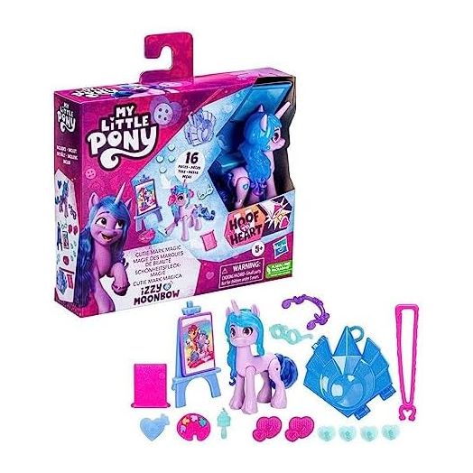 My Little Pony: Make Your Mark Toy Cutie Magic Izzy Moonbow - 3-Inch Hoof to Heart Pony with Surprise Accessories, Kids Ages 5 and Up