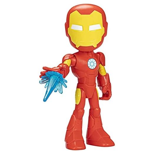 Spidey and His Amazing Friends Supersized Iron Man Action Figure, 9-Inch Avengers Action Figures, Marvel Super Hero Preschool Toys for 3+ Years