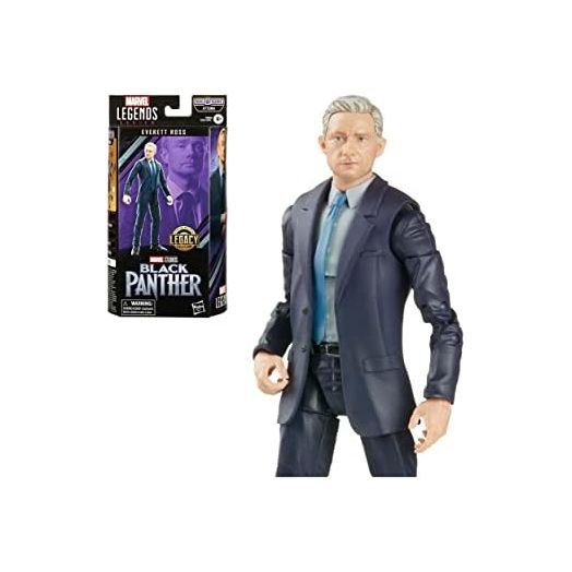 Marvel Legends Series Black Panther Legacy Collection Everett Ross 6-inch MCU Action Figure Toy, 1 Accessory, 3 Build-A-Figure Parts