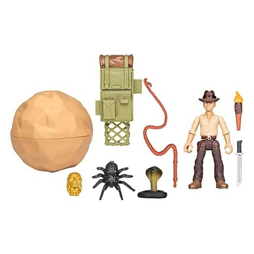 Indiana Jones Worlds of Adventure with Adventure Backpack Action Figure, 2.5-inch, Action Figures for Kids Ages 4 and Up