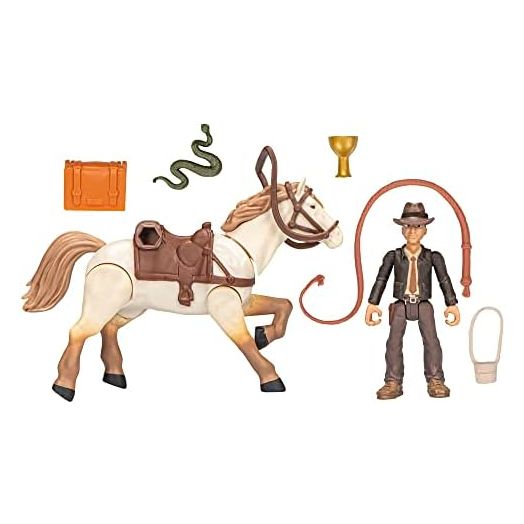 Indiana Jones Worlds of Adventure with Horse Action Figure Set, 2.5-inch, Action Figures for Kids Ages 4 and Up