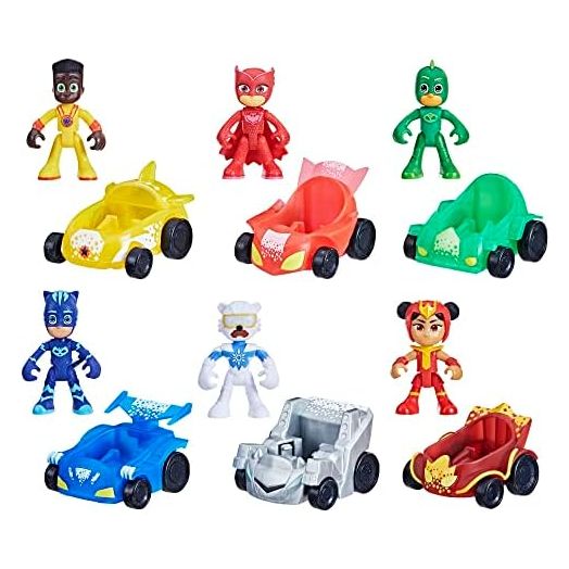 PJ Masks Power Heroes Racer Collection Preschool Toy with 6 Action Figures and 6 Vehicles for Kids 3 Years Up (Amazon Exclusive)