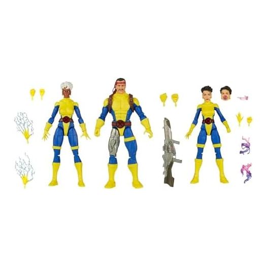 Marvel Legends Series Forge, Storm, & Jubilee X-Men 60th Anniversary Action Figure Set, 6-Inch Action Figures