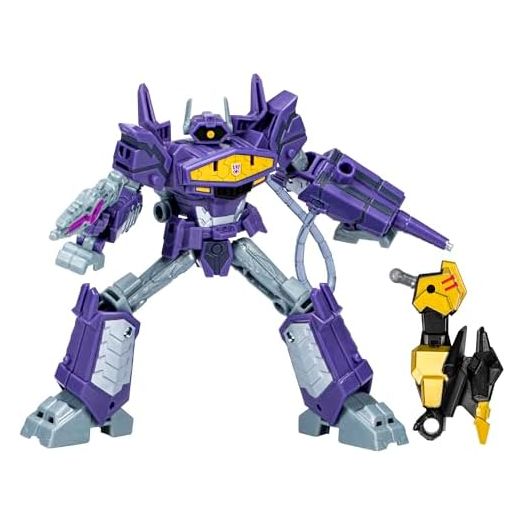 Transformers Toys EarthSpark Deluxe Class Shockwave Action Figure, 5-Inch, Robot Toys for Kids Ages 6 and Up