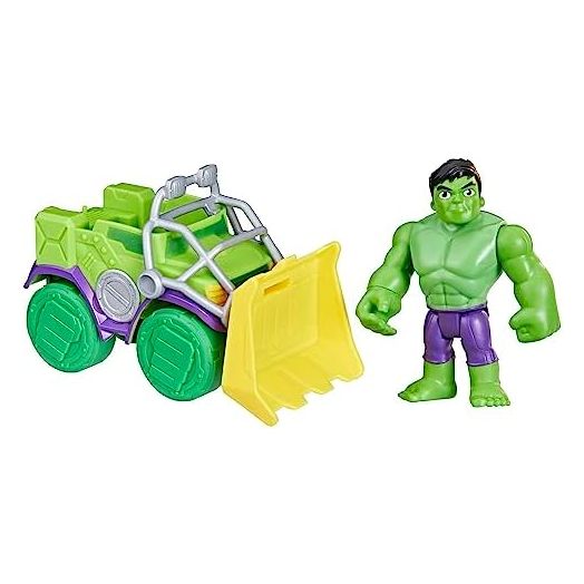 Spidey and His Amazing Friends Hulk Smash Truck Set, Action Figure with Vehicle and Accessory, Marvel Toys, Preschool Toys, Super Hero Toys
