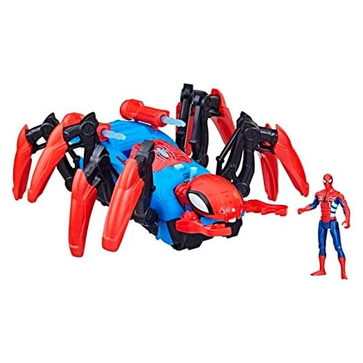 Marvel Spider-Man Car Playset with Blast Feature and Action Figure for Kids Ages 4 and Up