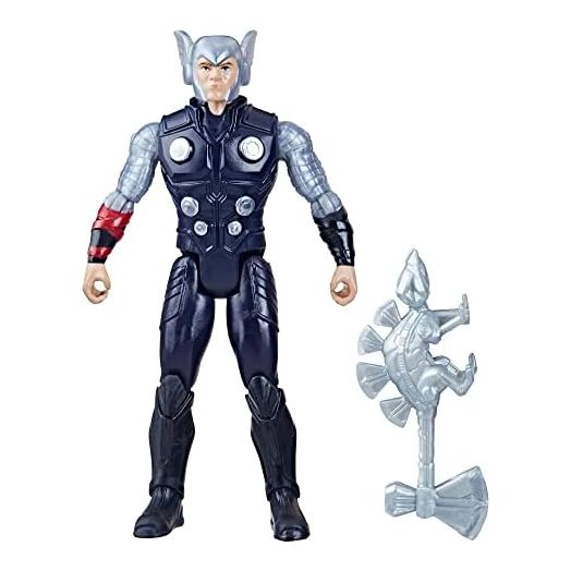 Marvel Mech Strike Mechasaurs, 4-Inch Thor Action Figure with Dino Weapon Accessory, Super Hero Toys for Kids Ages 4 and Up