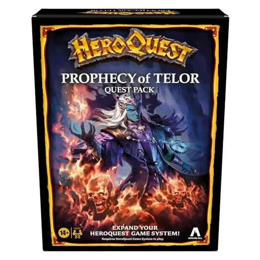 Avalon Hill HeroQuest Prophecy of Telor Quest Pack, Dungeon Crawler Game, 2-5 Players