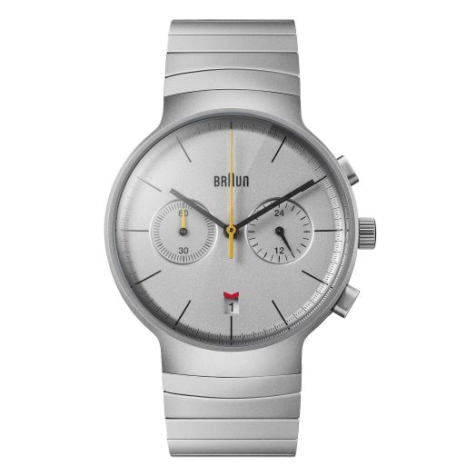 Braun Men Chronograph Quartz Watch with Stainless Steel Strap BN0265SLBTG