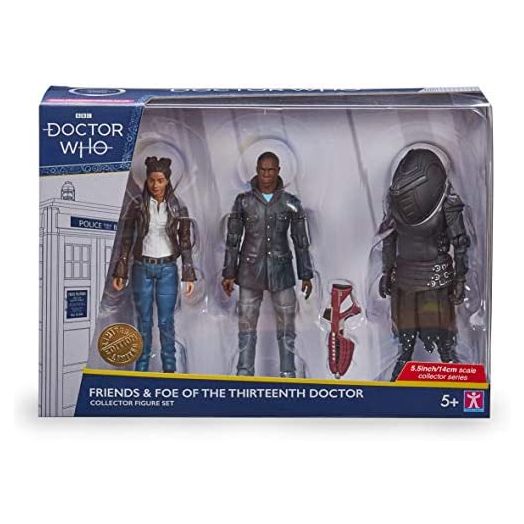 Doctor Who Friends and Foes of the 13th Dr Set - Doctor Who Merchandise - Includes Ryan Sinclair, Judoon Trooper, and Jasmin Kahn - Thirteenth Doctor Companion & Foe Action Figures - Character Options