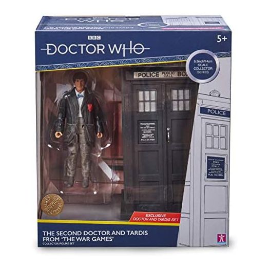Doctor Who 2nd Dr & Tardis Set - Classic Doctor Who Action Figure & Tardis Set - Doctor Who Merchandise - Character Options - 5.5”