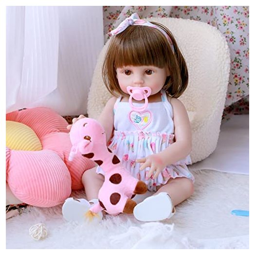 Lifelike Reborn Baby Dolls 18 Inch Realistic Newborn Reborn Girl Baby Doll with Doll Clothes & Accessories Best Birthday Set for Girls Age 3