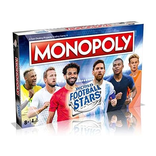 World Football Stars Monopoly Board Game, Play with Your Favourite Players Including Ronaldo, Messi, Neymar, Harry Kane and Salah, Great Family Game for Ages 8 and up, Perfect for The World Cup