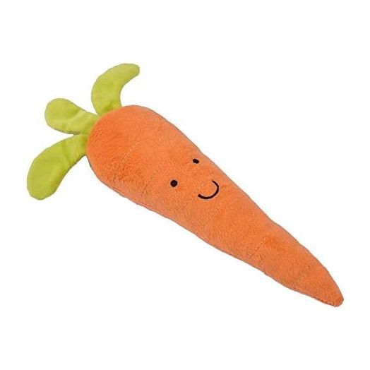 Foodie Faces Fluffy Carrot Dog Toy