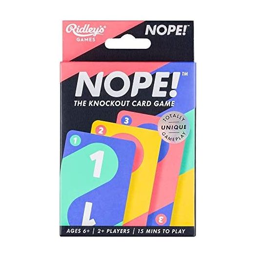 Ridley’s Nope! Fun Card Game for Families, Action-Packed, Fast-Paced Game for 2+ Players, Includes 104 Game Cards and Instructions, Simple Card Game for Kids Ages 6+