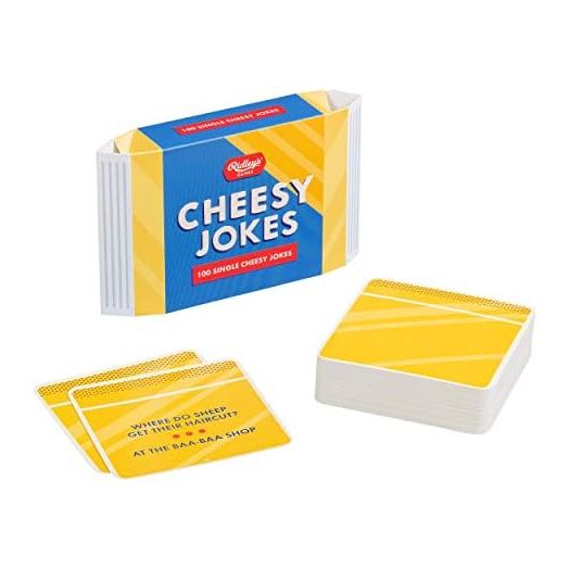 Ridley’s 100 Single Cheesy Joke Cards – Includes 100 Jokes for Kids and Adults, Funny Jokes for Family-Friendly Fun – Makes a Great Gift Idea