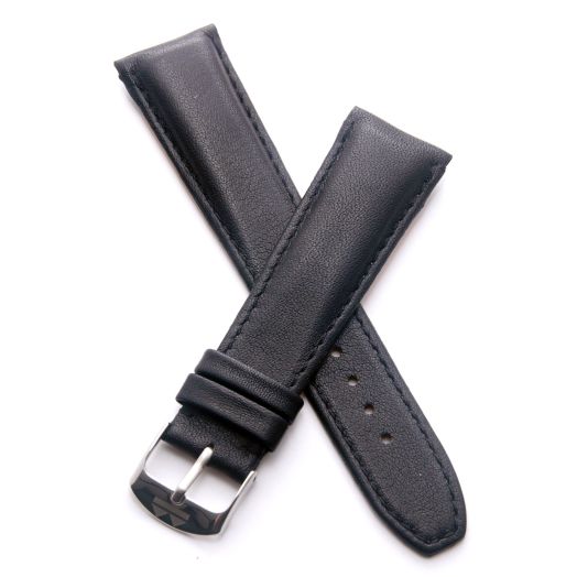 TH-22-01-0121P#1-22 mm Black classic leather pin buckle watch band compatible with TAG Heuer Formula 1 watches listed below