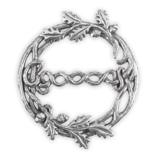 Ae Williams Celtic Warrior Scarf Ring Symbolic Elegance in Lustrous Pewter Durable Rust 3" x 3" x 1"