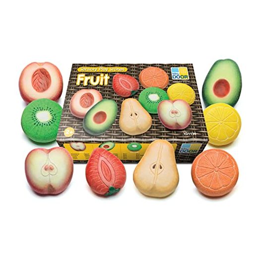 Yellow Door Fruit Sensory Play Stones, Set of 8