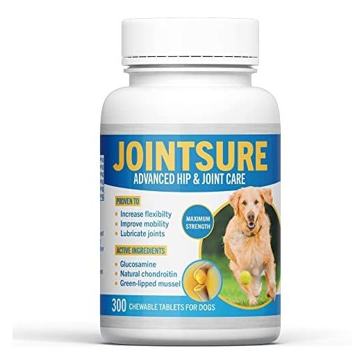 Hip and Joint Supplement for Dogs 300 Tablets | Formulated with Glucosamine & Chondroitin for Dogs | Proven to Improve Mobility & Increase Flexibility | All Breeds & Sizes