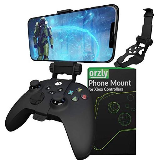 Xbox Series X Controller Mobile Gaming Clip, Xbox Controller Phone Mount Adjustable Phone Holder Clamp Compatible with Xbox Series X|S, Xbox One, Xbox One S, Xbox One X - Carbon Black