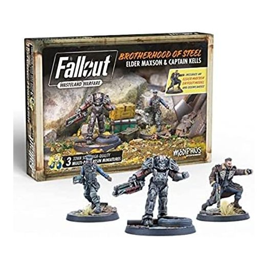 Modiphius Fallout - Wasteland Warfare - Brotherhood of Steel Elder Maxon and Capt. Kells