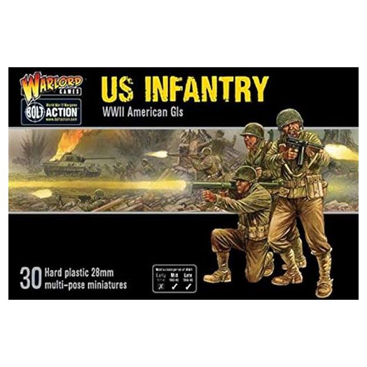 Bolt Action US Infantry American GIS 1:56 WWII Military Wargaming Figures Plastic Model Kit