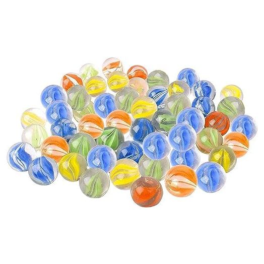 ARSUK 40 Pcs Glass Marbles Set 0.59 Inch Cats Eye Color Assorted Sizes Mixed Marbles Bulk Vase Fillers, Aquarium Filler, Fish Tank, Plant Decor Sports Toys, Glass Beads for Vases