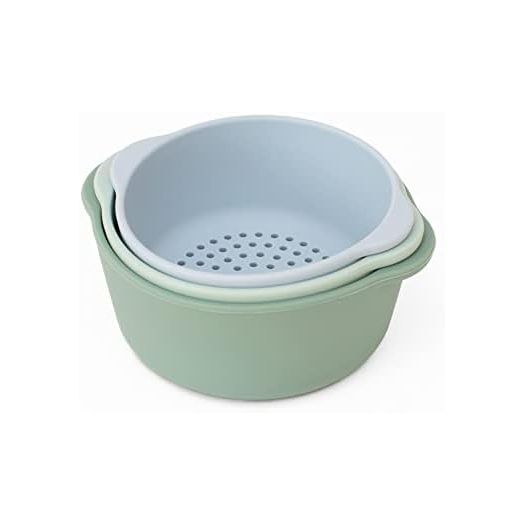 Inspire My Play - 3 x Nesting Bowls and Sieve - Perfect for Sensory PlayTray - Sensory Bin Accessories - Special Education Classroom Supplies - Montessori Education Toys