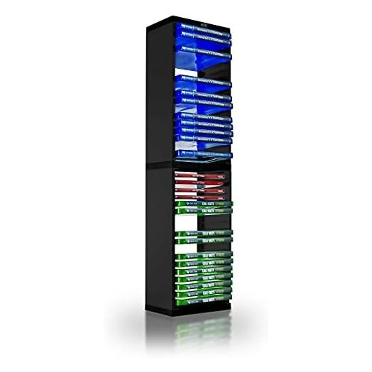 ADZ Universal Game Storage Tower – Stores 36 Game or Blu-Ray Disks – Game Holder Rack for PS4, PS5, Xbox One, Xbox Series X/S, Nintendo Switch Games and Blu-Ray Disks…