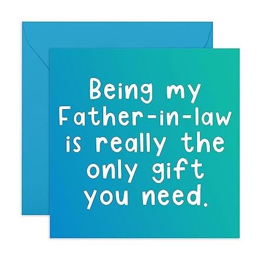 CENTRAL 23 - Funny Birthday Cards for Father-in-law - 'Being My Father In Law' - Father's Day Card for Father In Law - Funny Birthday Cards for Dad-in-Law - Fathers Day - Comes with Fun Stickers
