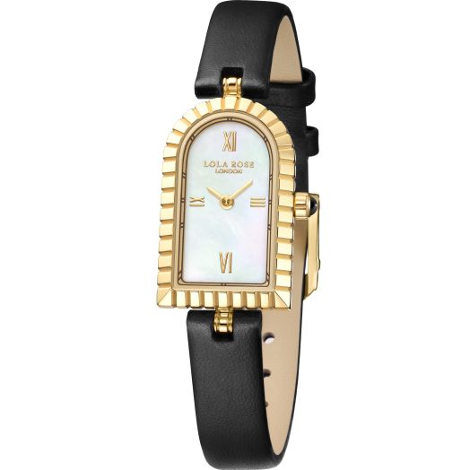 Lola Rose Women's Natural Mother-of-Pearl with Genuine Leather Strap
