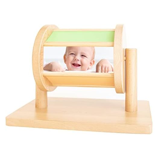 Spinning Drum Montessori Infant Toy - Rainbow Spin Wheel - Spinning Toys for Babies - Baby Montessori Toys 6 to 12 Months Old