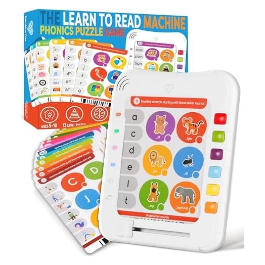 Phonics Learning Pad - Electronic Phonics Reading Game for Kids Ages 5-11 - Learn to Read in 720 Phonic and Letter Sound Questions - Vowels, Consonant Blends, Digraphs, Diphthongs