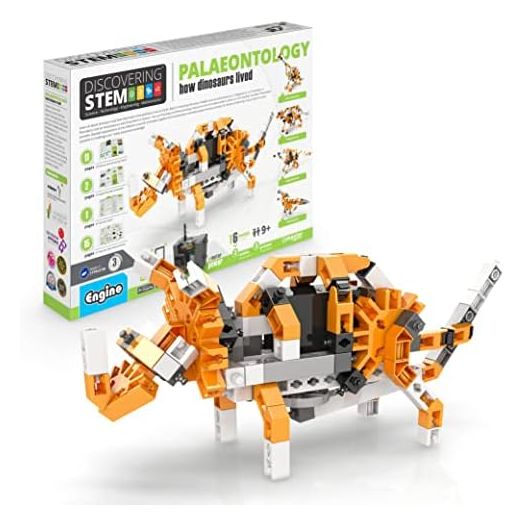 Engino- STEM Toys, Learning About Dinosaurs, Educational Toys for Kids 9+, STEM Projects for Kids, Gifts for Boys & Girls (5 Motorized Models)