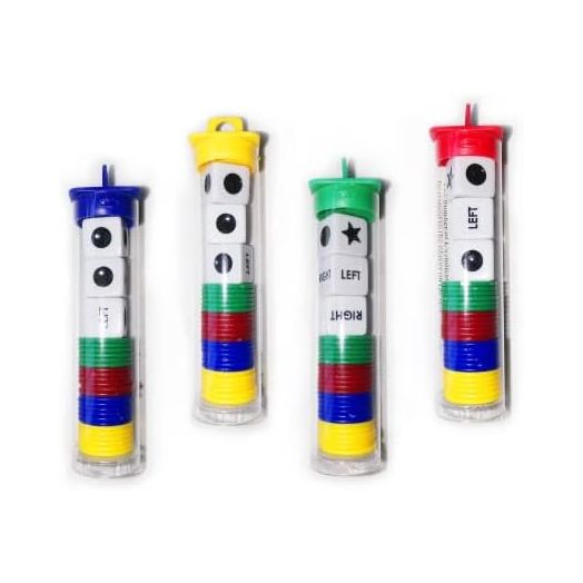 Left Right Center dice Game Prime Set Bundle- 4 Pack Assorted Colors…