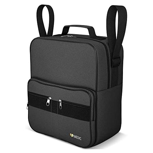iMedic Deluxe Wheelchair Bag - Wheelchair Accessories for Adults & Seniors - Wheelchair Backpack - Wheelchair Storage Accessories - Black