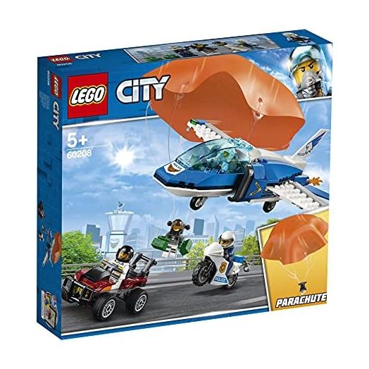 LEGO City Police Sky Police Parachute Arrest Playset, Toy Jet & Buggy Car, Police Toys for Kids