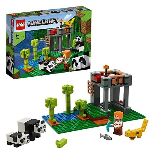 LEGO 21158 Minecraft The Panda Nursery Building Set with Alex and Animal Figures, Toys for Kids 7+ Years Old
