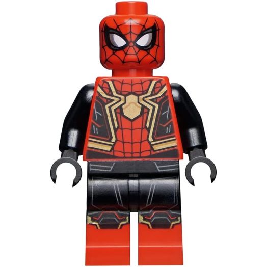 LEGO Superheroes: Spider-Man Minifig with Integrated Suit and Red Cape