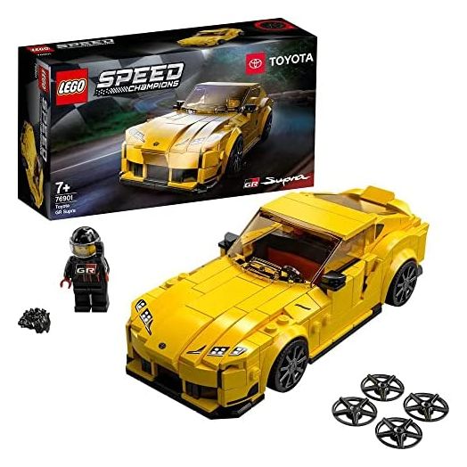 LEGO 76901 Speed Champions Toyota GR Supra Collectible Sports Car Toy Building Set with Racing Driver, for Kids 7+ Years Old
