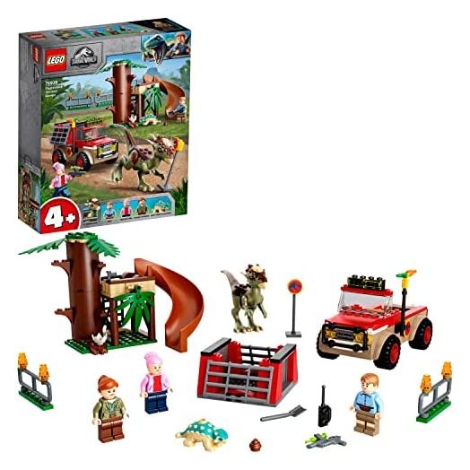 LEGO 76939 Jurassic World Stygimoloch Dinosaur Escape Toy, Starter Set for Preschool Kids Age 4+ with Figures and Tree House