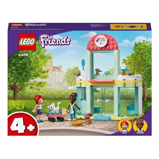 LEGO 41695 Friends Pet Clinic, Toy for Boys and Girls +4 Years with Mini Doll and Figures of Kitten and Bunny