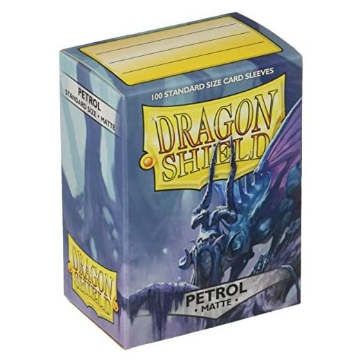 Arcane Tinmen Dragon Shield Deck Protective Sleeves for Gaming Cards, Standard Size (100 Sleeves), Matte Petrol