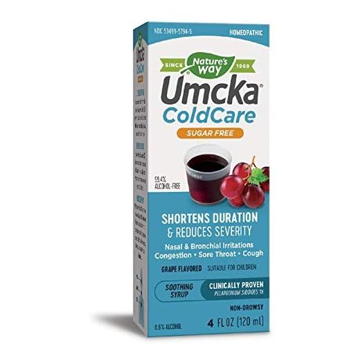 Nature's Way Umcka ColdCare Sugar-Free Grape Syrup, 4 Ounce