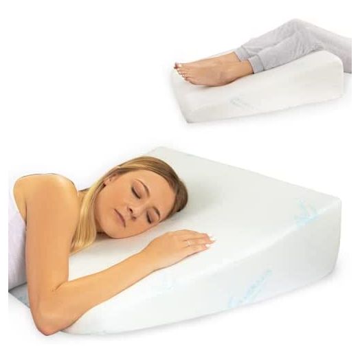Xtreme Comforts Wedge Pillows - 7" Memory Foam Bed Wedge Pillow for Sleeping - Great for Acid Reflux, Snoring, Back Pain, and Heartburn (1Pk)
